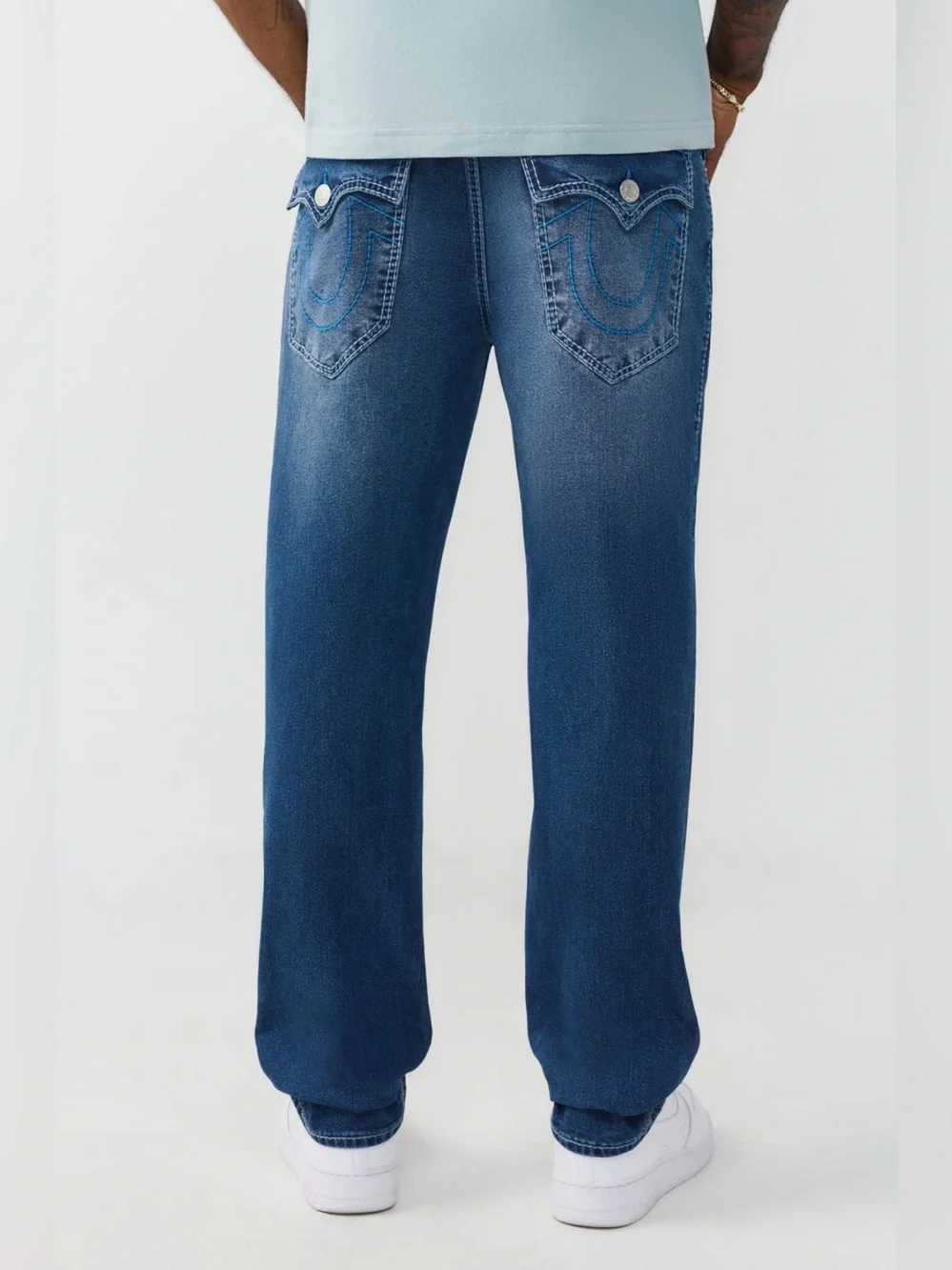 True Religion Geno Button Flap Pocket Slim Jeans size 33x32 $204 Casual - Picture 2 of 7